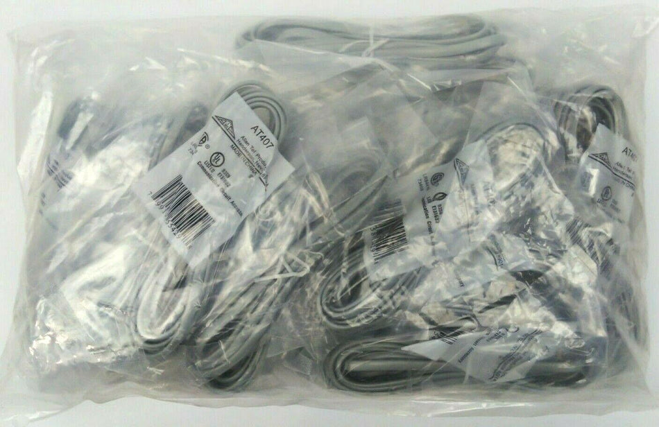 Lot of 25 Allen Tel AT407 Non-Keyed 4-Conductor 7 Feet Full Modular Line Cords