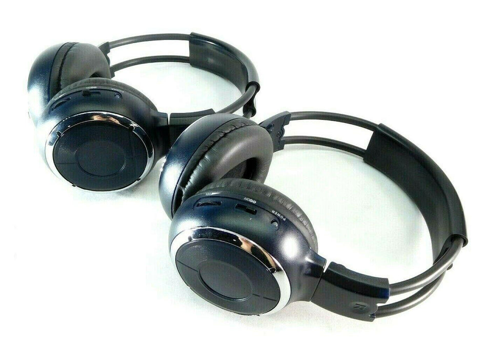 Two Channel Universal Folding Universal Rear Entertainment Headphones 2 Pack