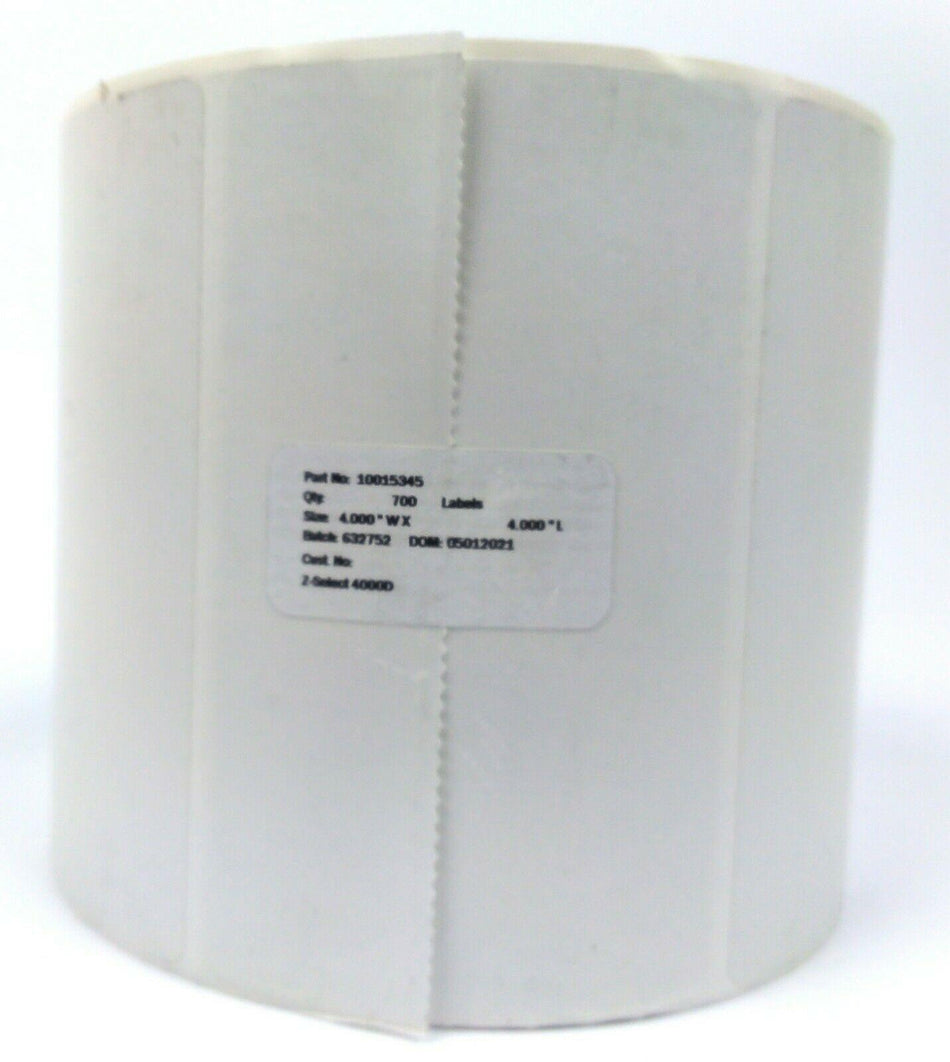 Zebra 4" x 4" Z-Select 4000D Genuine Thermal Transfer Labels 10015345 - 1 Roll