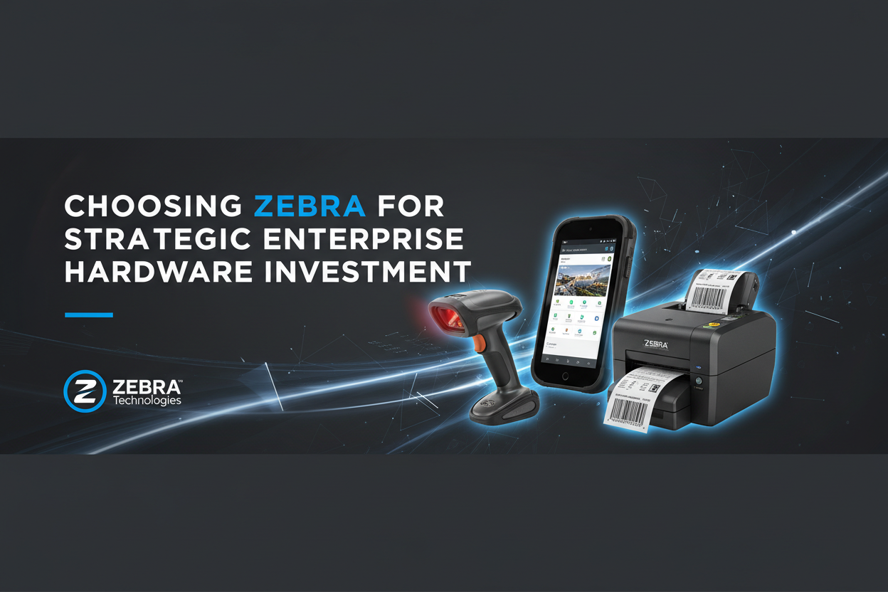 Zebra Technologies enterprise hardware solutions including rugged mobile computers and barcode scanners for strategic business investment.