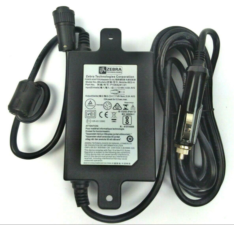 Genuine Zebra Mobile-BE2_A Car Lighter DC Adapter 40W 7.8V 5A for QL420 Printer