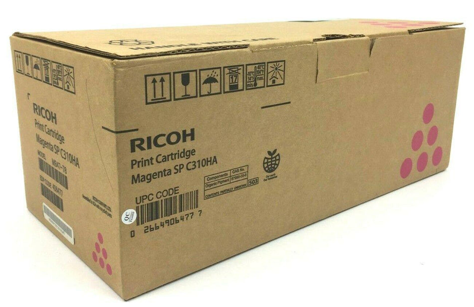 Ricoh SP C231 C232 Magenta Toner Cartridge SP C310HA 406477 Genuine OEM