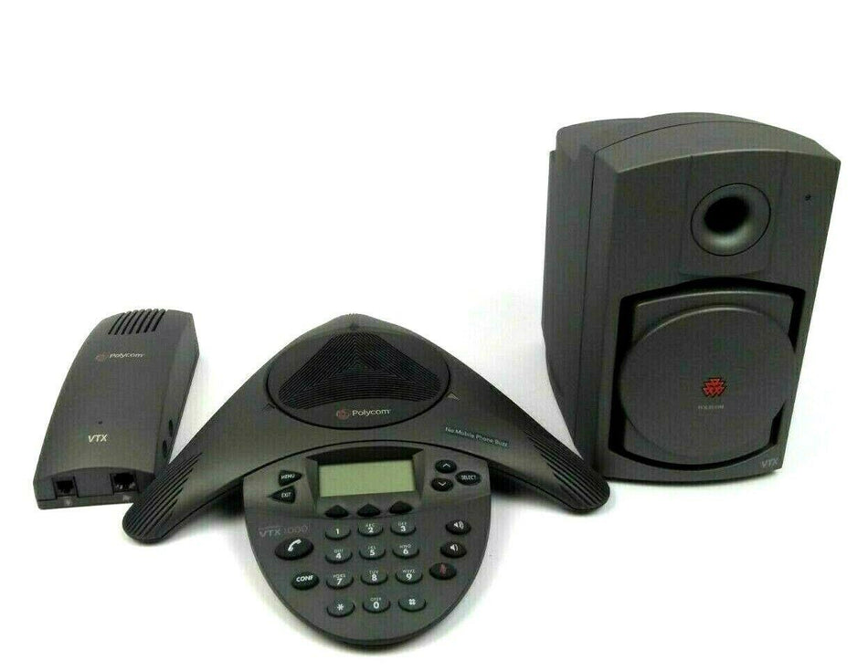 Polycom SoundStation VTX1000 Analog Conference Phone Bundle 2200-07585-001