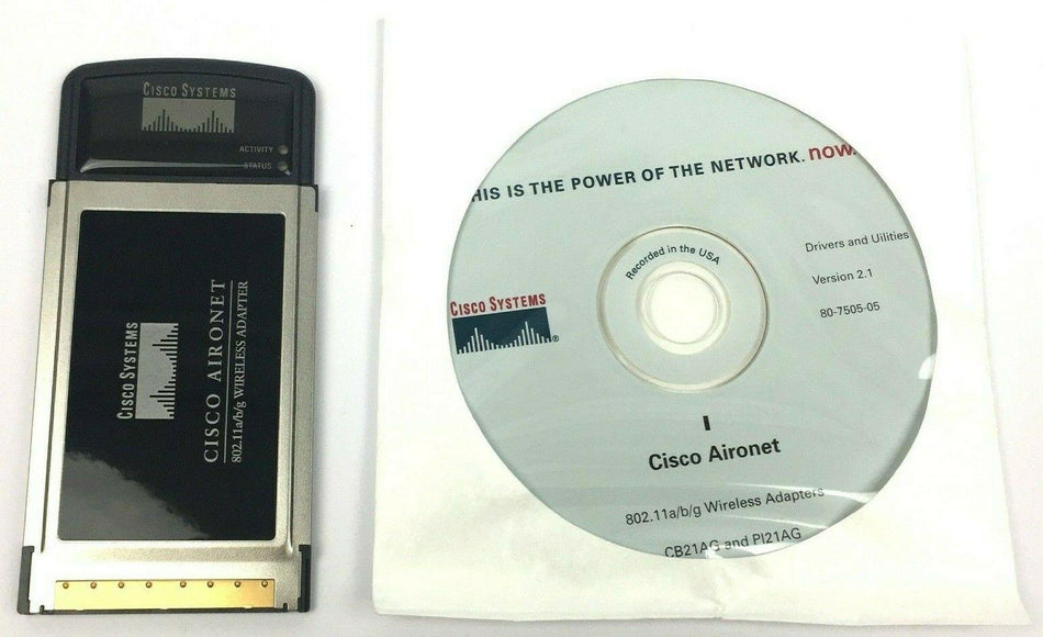 Cisco Aironet 802.11a/b/g Wireless Adapter Card AIR CB21AG-A-K9