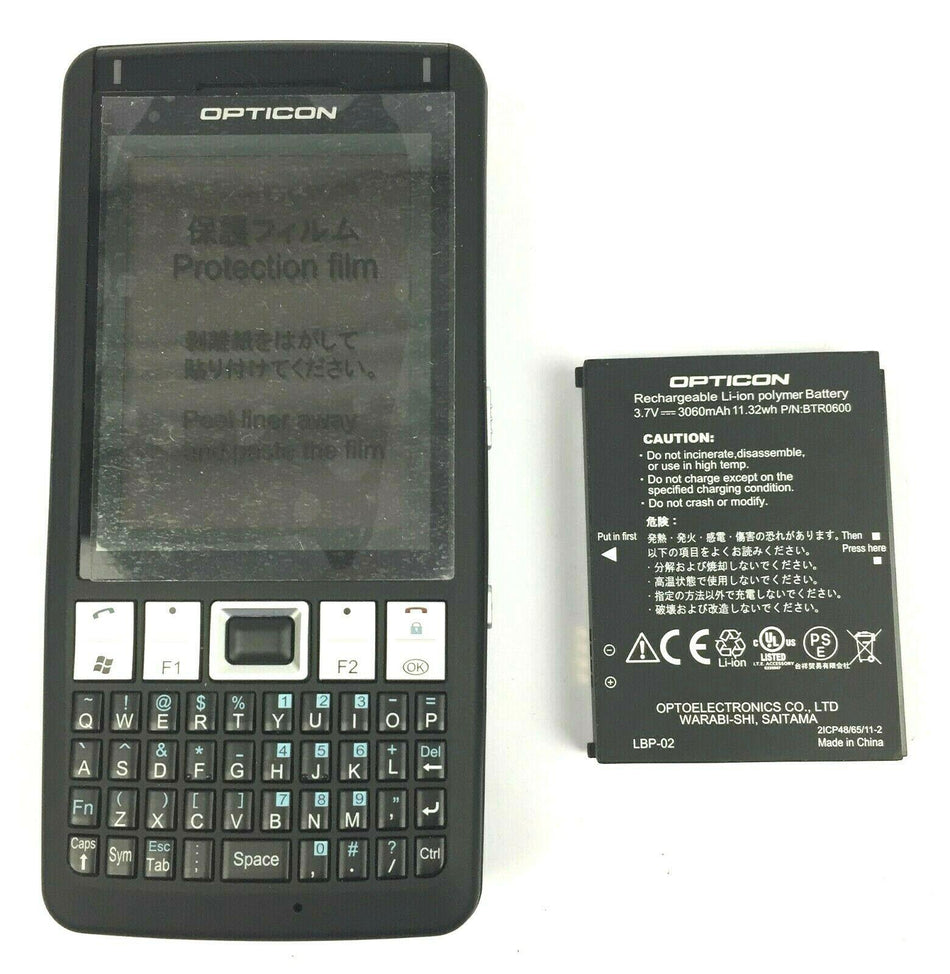 Opticon H-21 Handheld Mobile Computer Barcode Scanner 12599 + Headset & Case