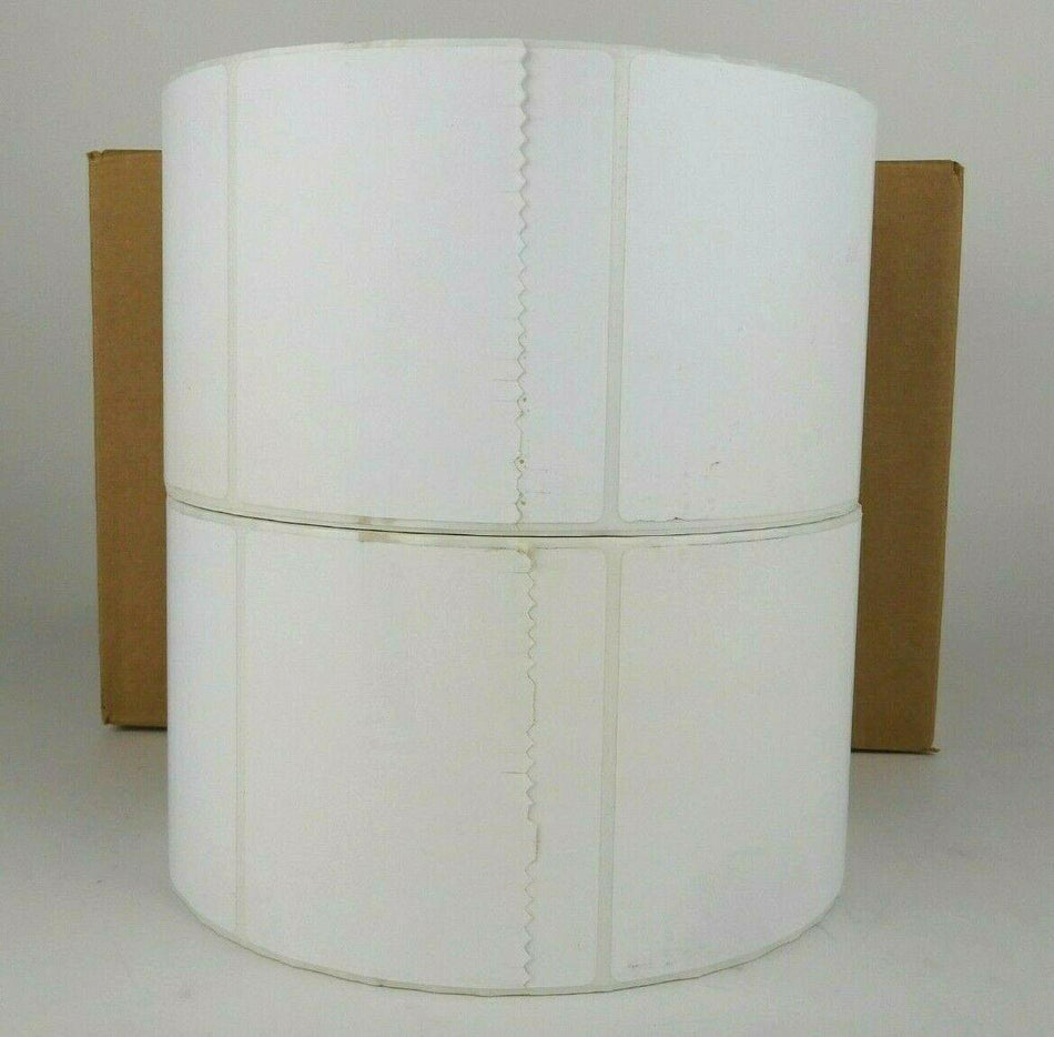 Perforated 5" x 4" Thermal Transfer 3" Core Labels White  - 2 Rolls