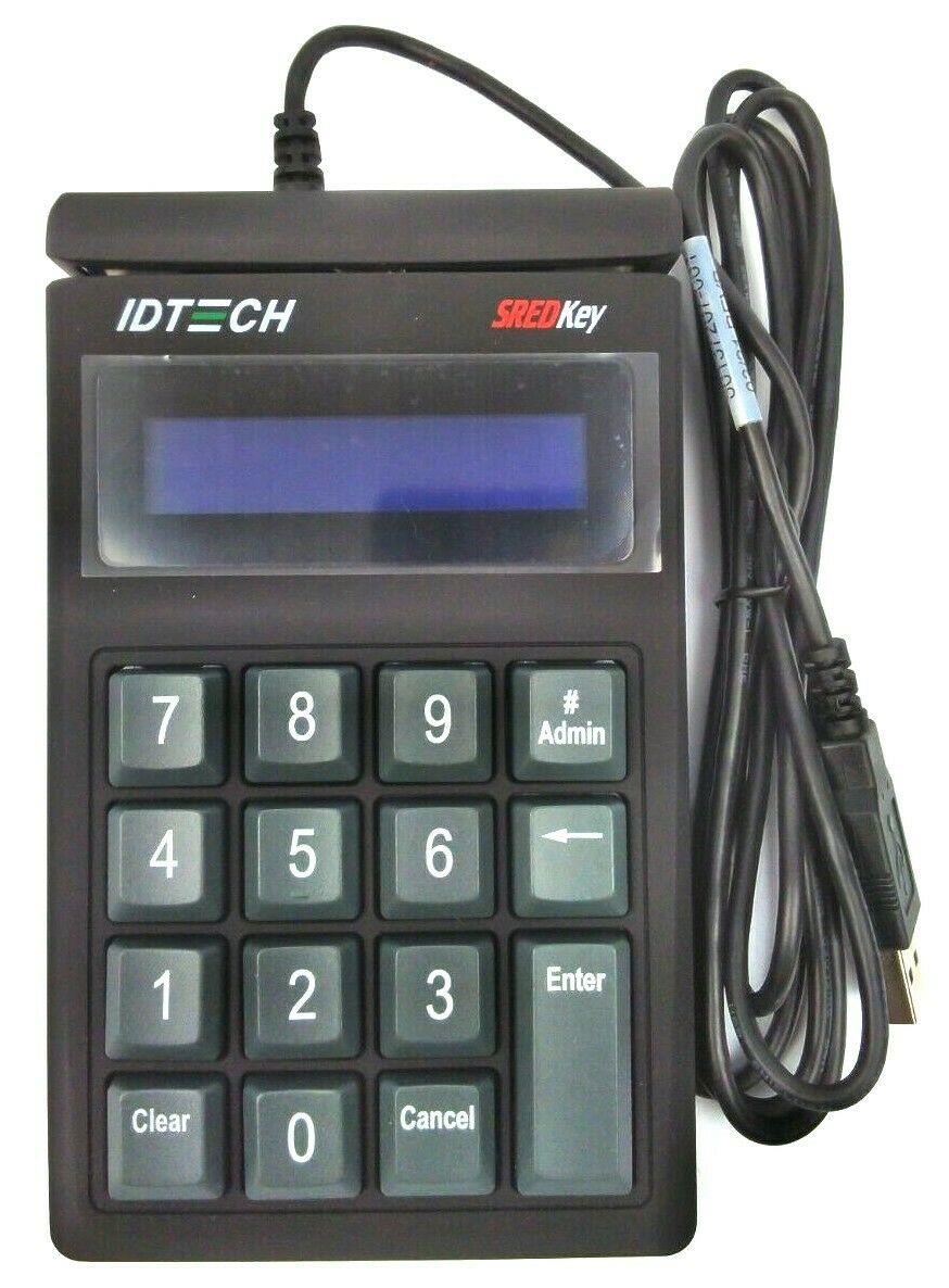 IDTECH SREDKey Magnetic Stripe Reader PCI USB Encrypted Key Pad IDSK-535833TEB