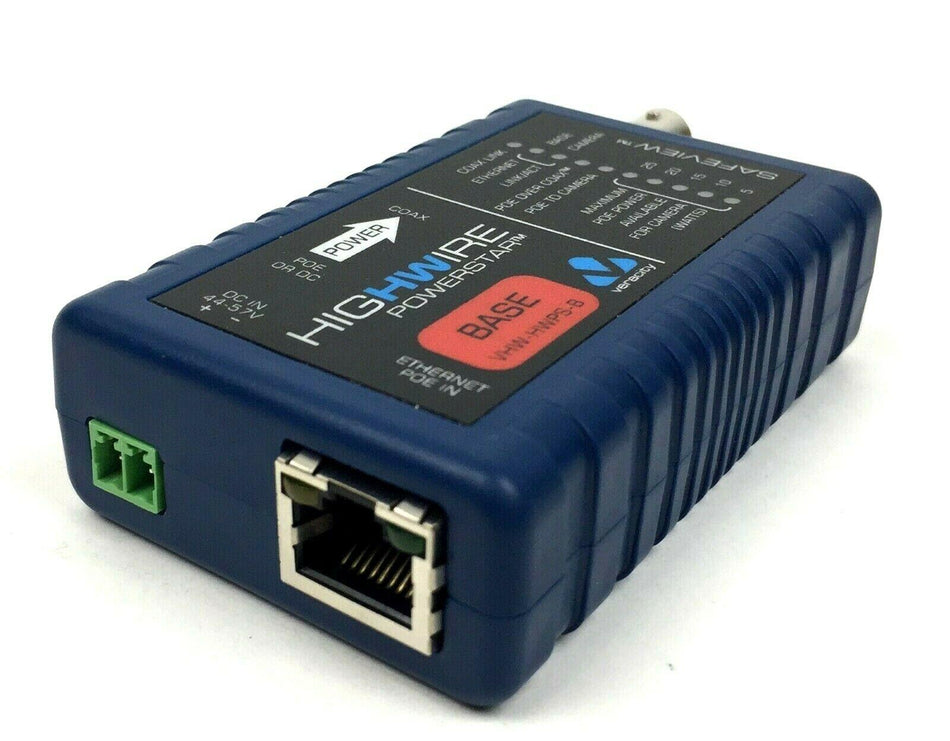 Veracity Powerstar Base Ethernet & PoE Over Coax Converter VHW-HWPS-B New