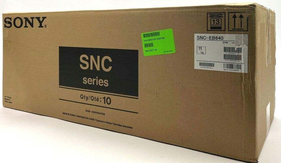 Lot of 10 Sony Security Camera Indoor FHD SNC-EB640 Box-type 1080p (New in Box)