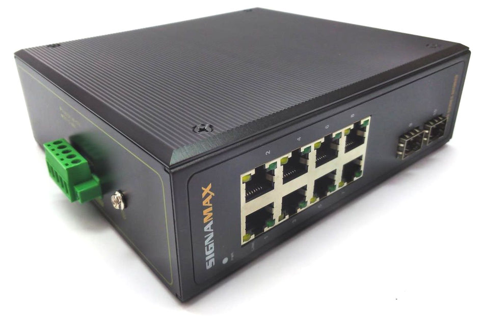 Signamax I-100 8-Port SFP Rugged Industrial Gigabit Switch SI10020