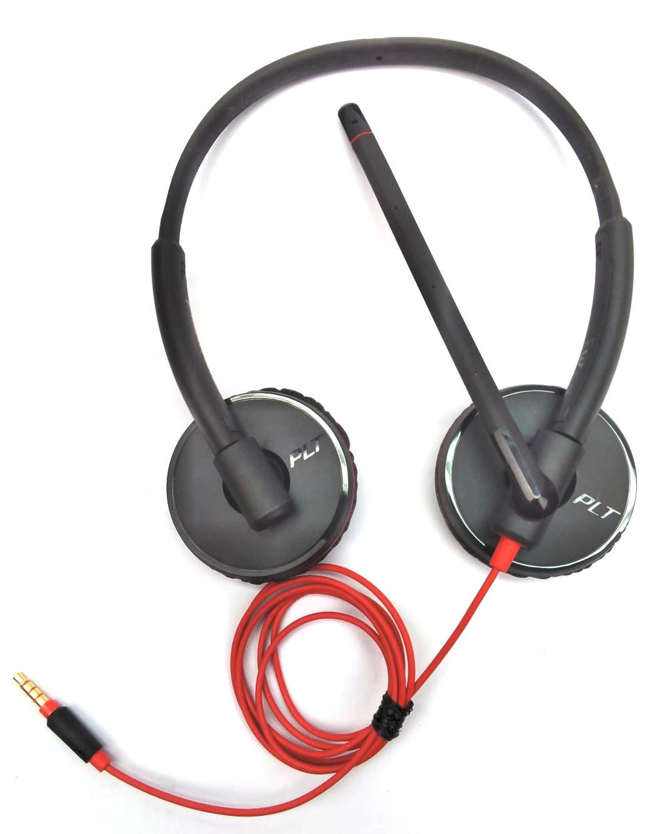 Poly C3225T Headset Blackwire Binaural On Ear Wired with Noise Canceling Mic