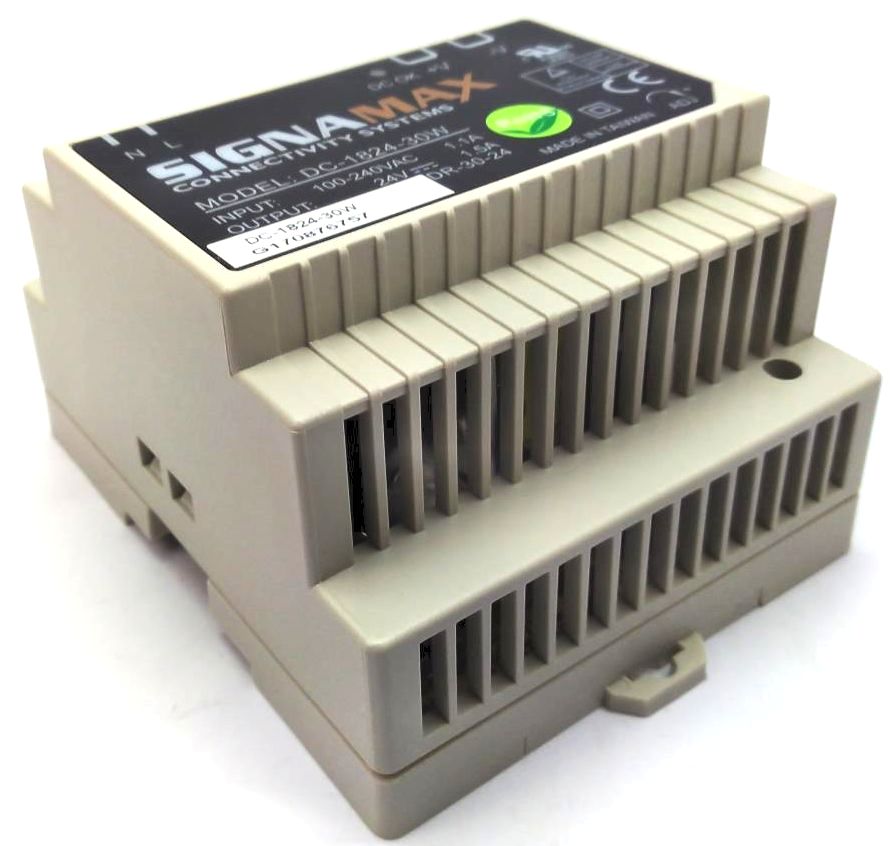 Signamax DC-1824-30W Industrial Power Supply 100-240V-AC 24V-DC 30W