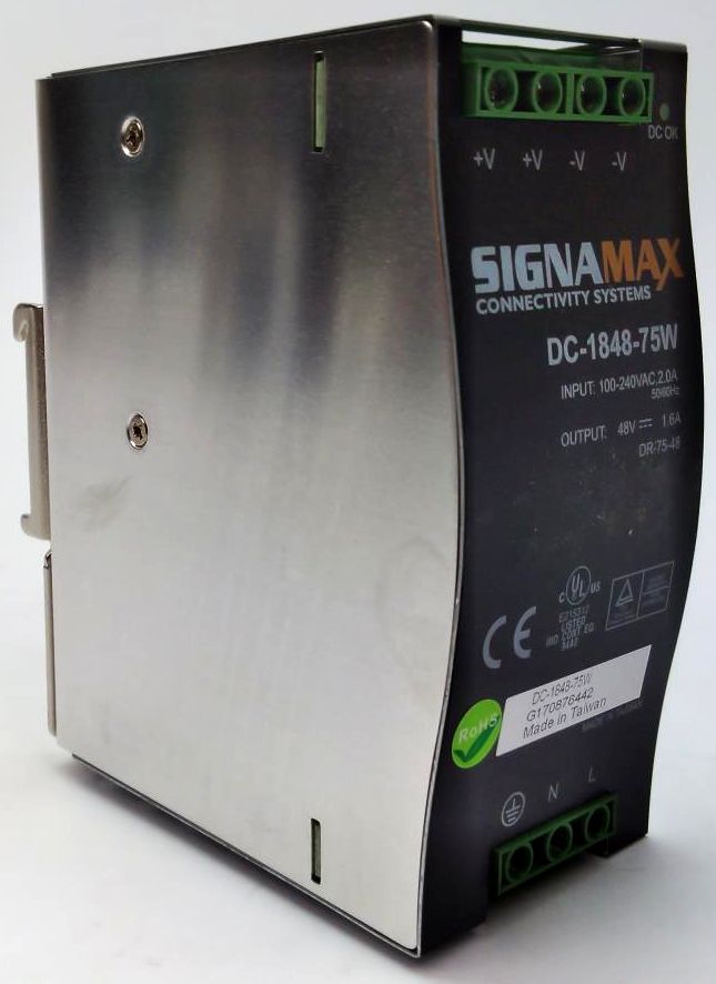 Signamax DC-1848-75W Industrial Power Supply DR-75-48 75W 48V 1.6A