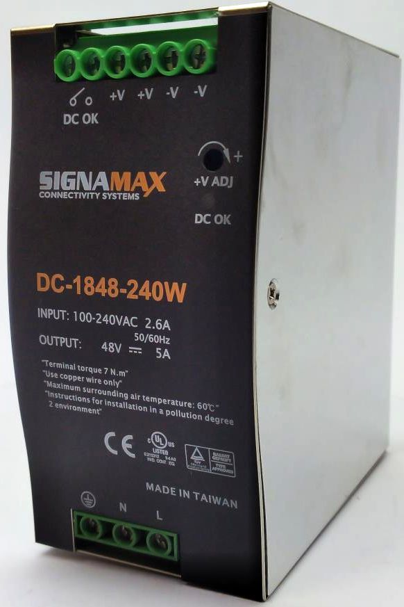 Signamax DC-1848-240W Industrial Power Supply SMXDC1848240W 240W 48V 5A