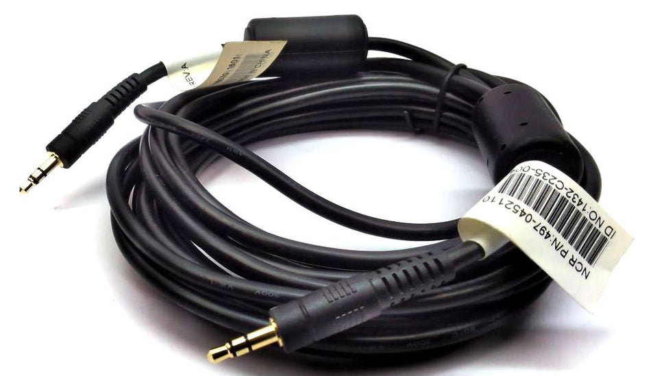 NCR 7884 Scanner RealPOS 3.5mm Male Stereo Genuine 15ft Cable NCR 497-0452110