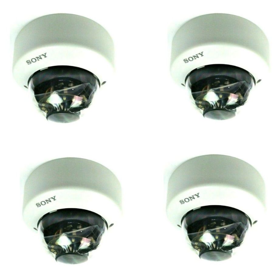 Lot of 4 Sony Video Security Cameras SNC-EMX30R Network IR Indoor Dome FHD