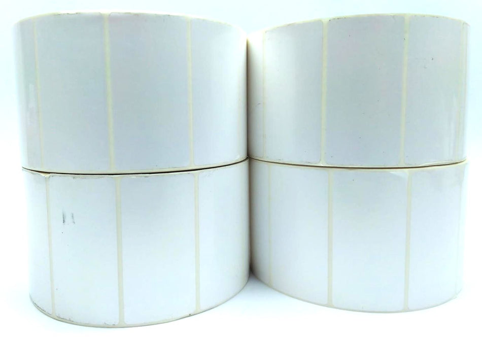 Thermal Transfer Barcode Self Adhesive Blank White Labels E840736 - 4 Rolls