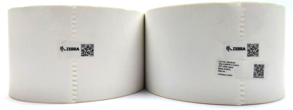 Zebra Labels 4" x 6" Z-Perform 1500T Thermal 10018340 Genuine OEM - 4 Rolls