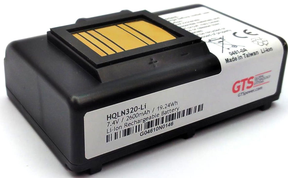 GTS Battery HQLN320-Li 7.4V 2600mAh for Zebra QLN220 Series Mobile Printer