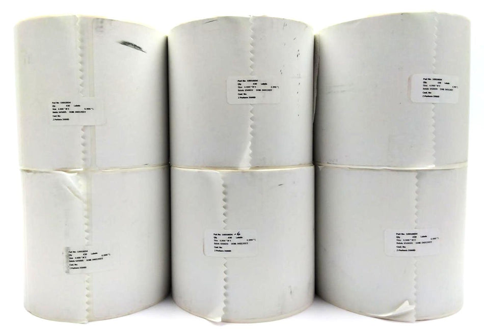 Zebra 4" x 6" Z-Perform 2000D Genuine OEM Thermal Transfer Labels 10010034 - 6 Rolls