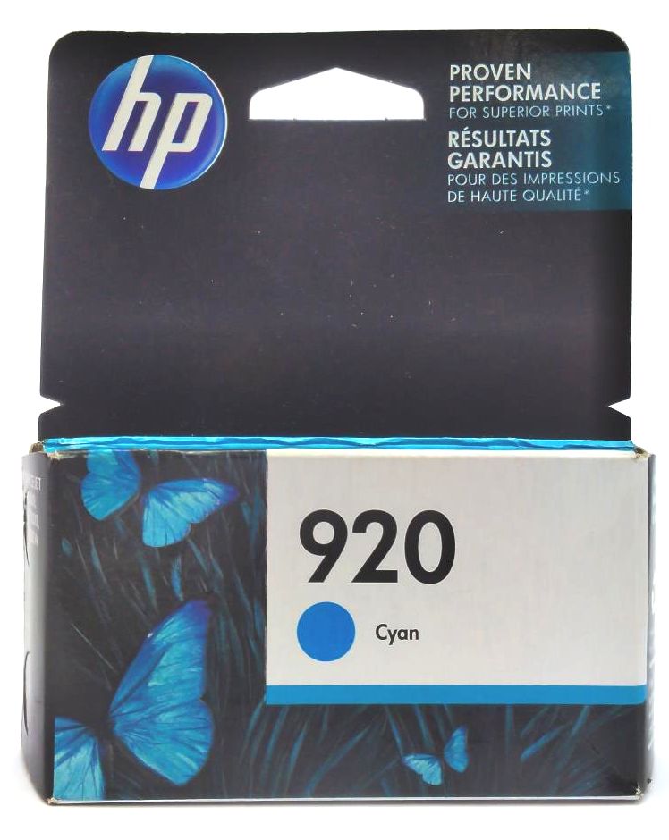 HP 920 Ink Cartridge Genuine Cyan For OfficeJet 6000 6500 6500A 7000 7500 7500A