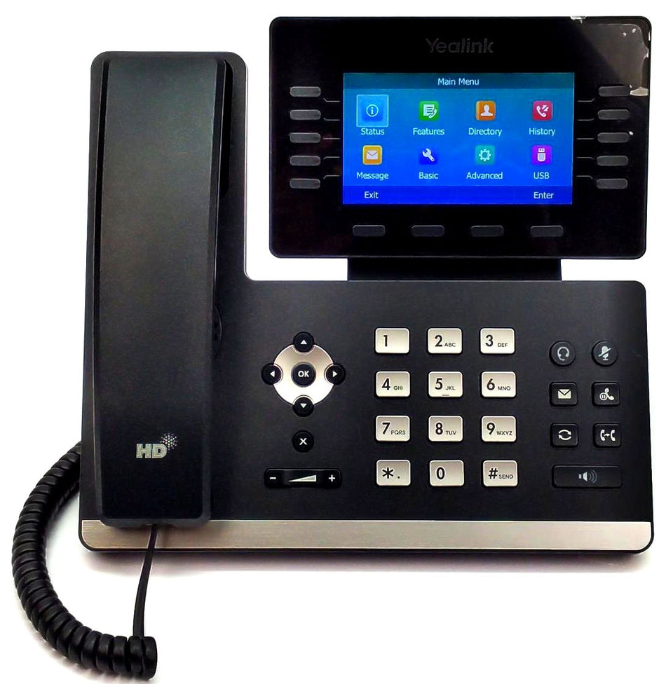 Yealink 16 Lines Wall Mountable Prime Business IP Phone with Bluetooth SIP-T54W