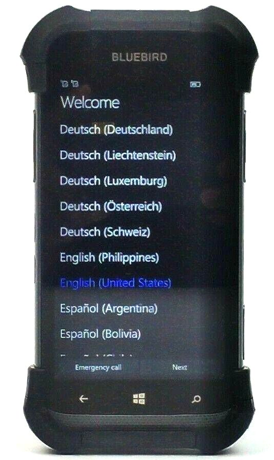 Bluebird EF500R Rugged Mobile Handheld Computer Win10 13MP Dual SIM EF500R-W4LF