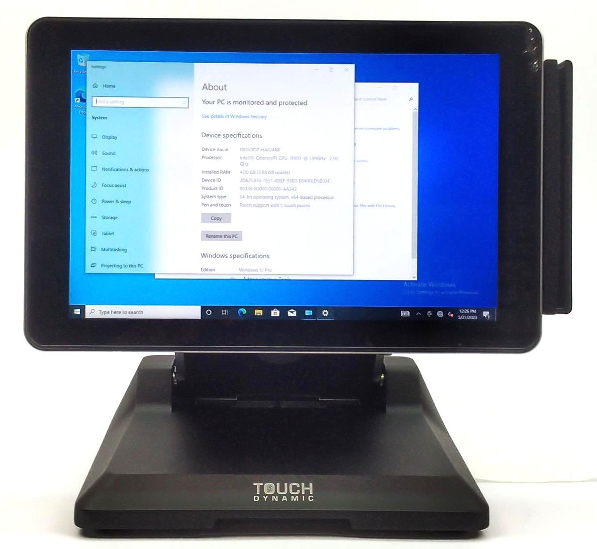 Touch Dynamic Pos Touch Dynamic QK10J1900 POS System Touchscreen All-In-One Wireless QK1 ...