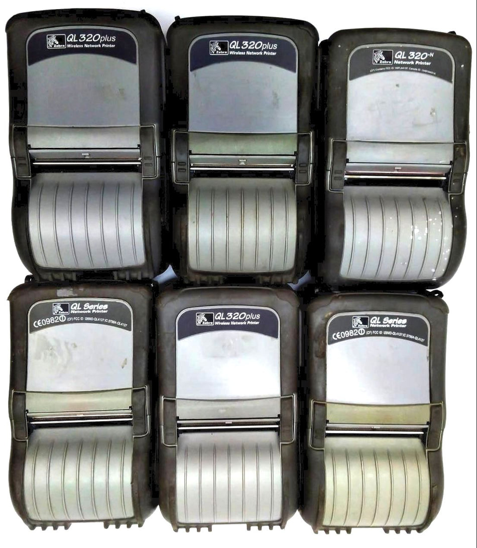 Lot of 9 Zebra QL320 Plus Wireless Network Thermal Mobile Printers