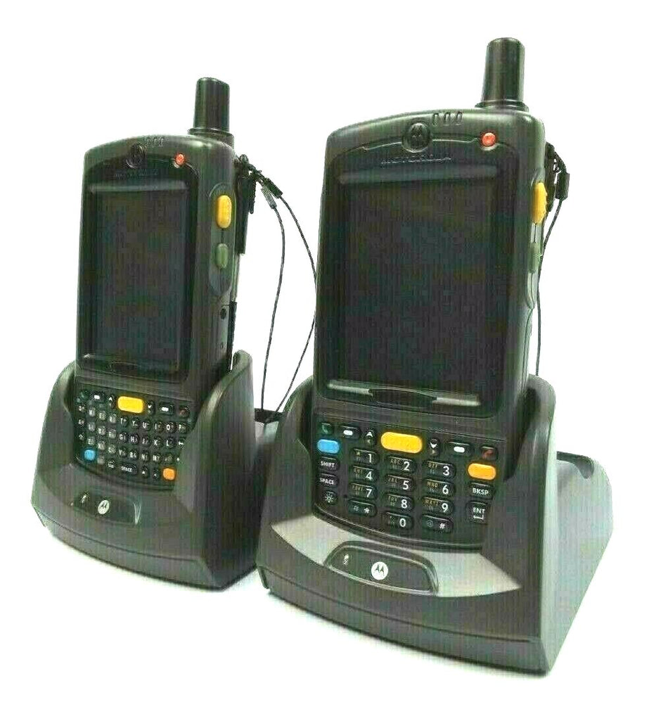 Lot of 2 Symbol MC75 QWERTY Mobile Rugged Handheld Computers + Charging Cradles