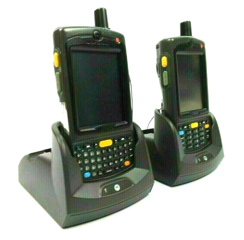 Lot of 2 Symbol MC75 QWERTY Mobile Rugged Handheld Computers + Charging Cradles