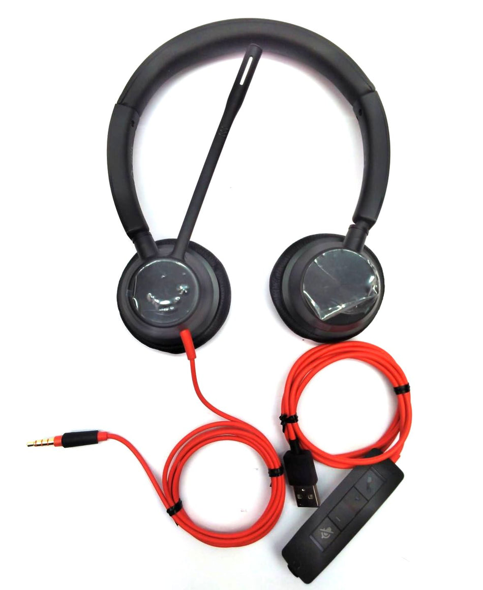 Plantronics Blackwire Headphones 3325 Stereo USB with Boom Microphone W3325T