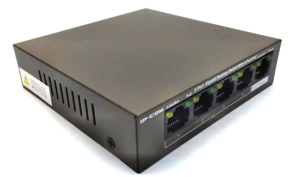 IP-COM Power Over Ethernet 5-Ports Gigabit Desktop Switch G1105P-4-63W V1.0