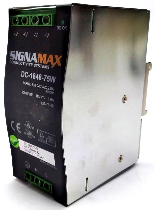 Signamax DC-1848-75W Industrial Power Supply DR-75-48 75W 48V 1.6A