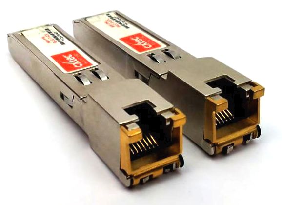 Lot of 2 CXTEC GLC-T-CX 10/100/1000BASE-T Copper SFP RJ-45 Transceiver Module