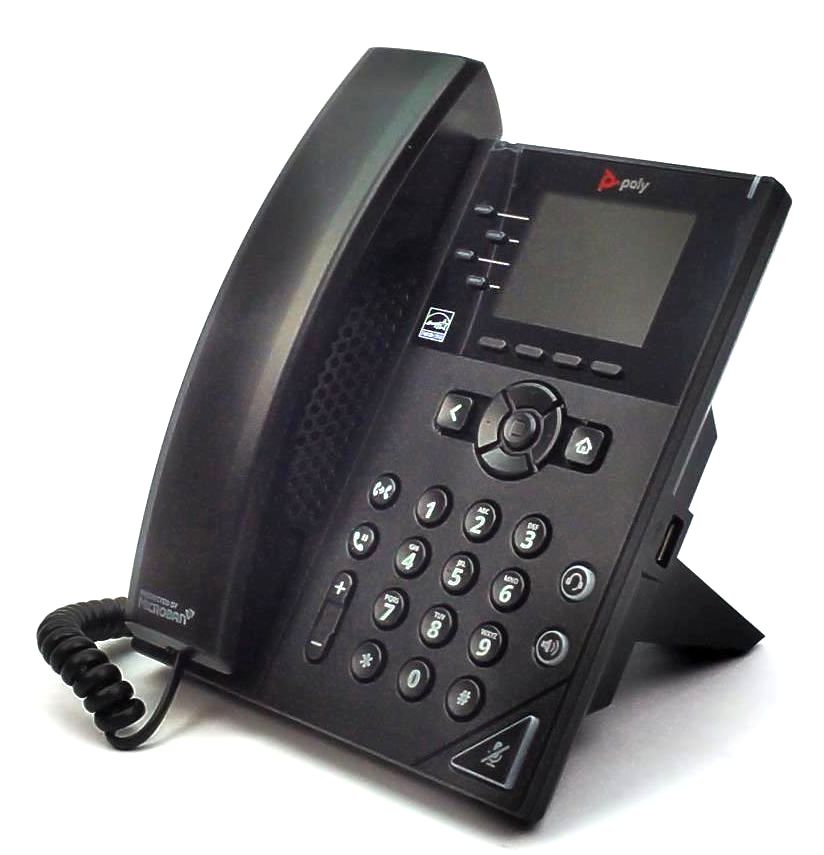 Poly VVX 250 Desktop Business IP Phone 4-Line Dual Ethernet Ports 2200-48820-001