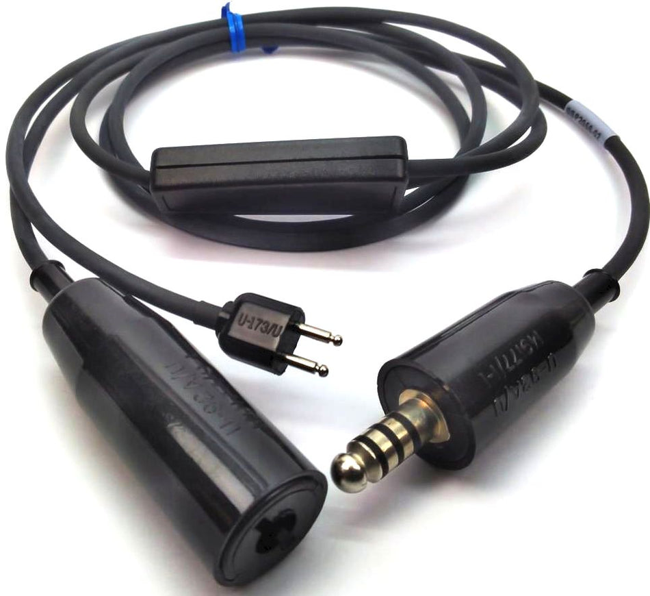 Plantronics Gas Mask to SHS 1038-02 Military ATC Y-Adapter 92056-02 Genuine