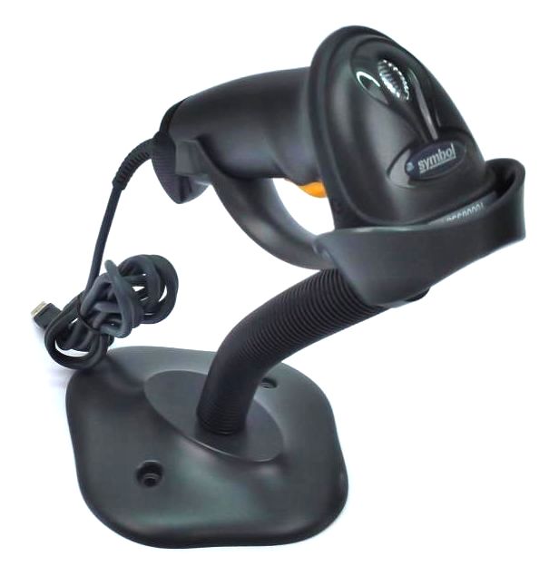 Zebra LS2208 Barcode Scanner Handheld with Stand LS2208-SR20007R-NA