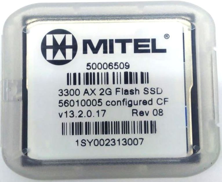 Mitel 3300 AX 2G and 4G Internal Compact Flash SSD 1x 2GB + 1x 4GB 50006509