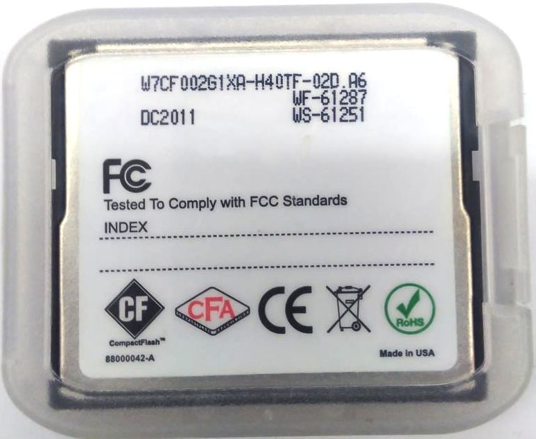 Mitel 3300 AX 2G and 4G Internal Compact Flash SSD 1x 2GB + 1x 4GB 50006509