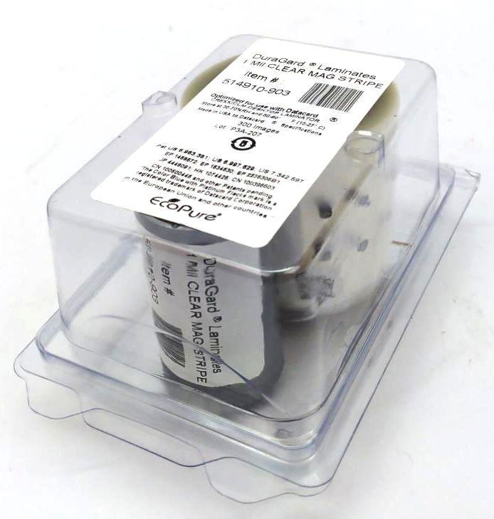 Datacard Entrust CR805 DuraGard Laminate 1 MIL Clear Magnetic Stripe 514910-903