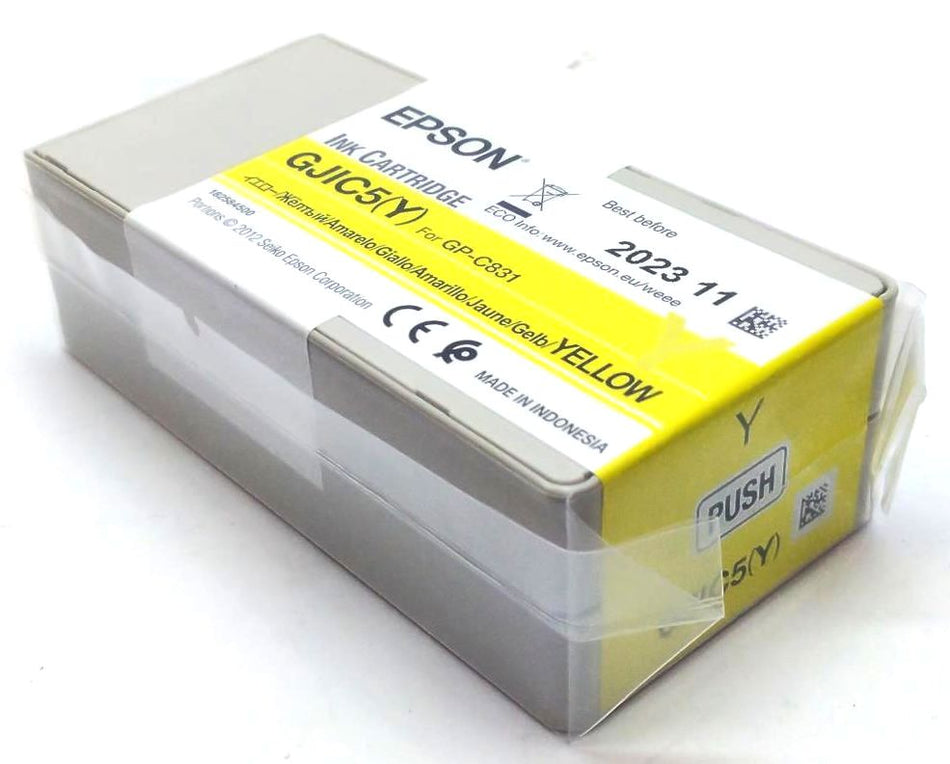 Epson GJIC5-Y ColorWorks GP-C831 Printer Ink Cartridge Yellow Genuine OEM
