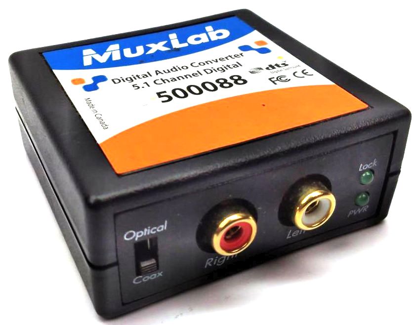 Muxlab Digital Audio Signal Converter Dolby Digital and DTS 5.1 Channel 500088
