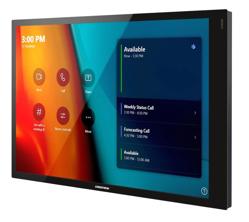 Crestron M201923003 Room Scheduling Touchscreen 10.1" Wall Mount TSS-1070-T-B-S