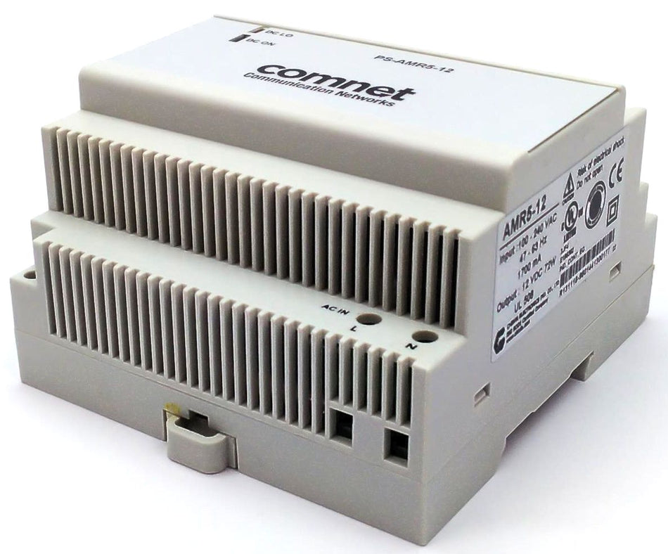 Comnet PS-AMR5-12 High Temp Power Supply DIN Rail 24VDC 72 Watt 6.0A