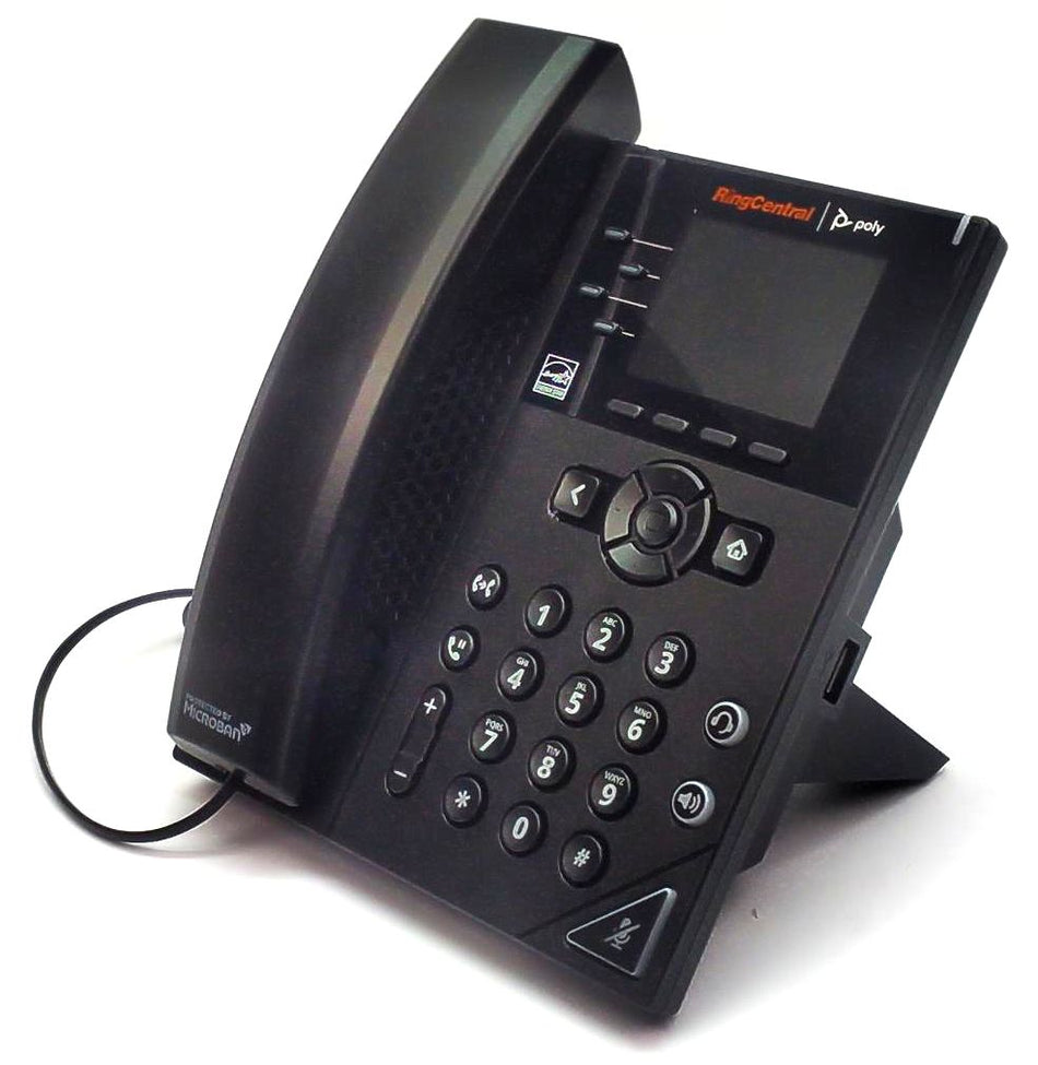 Poly RingCentral VVX 250 VoIP IP Phone 3-Way Call SIP 4-Lines POE 89B67AA#ABA