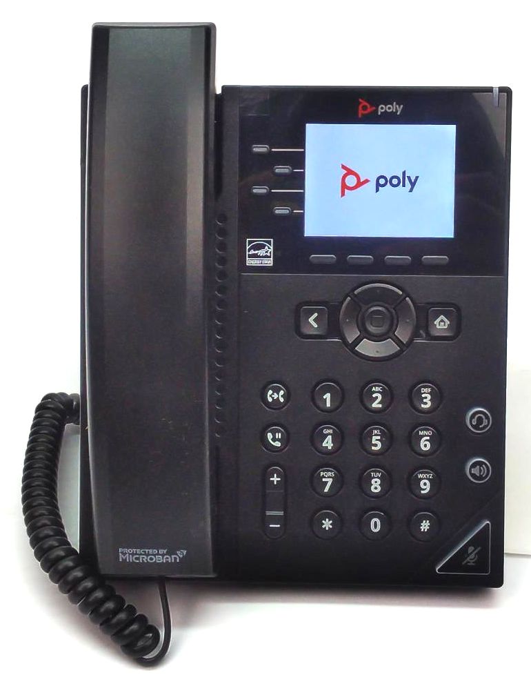 Poly VVX 250 Corded VoIP IP Phone 4-Line POE Wall Mountable 89B66AA#ABA