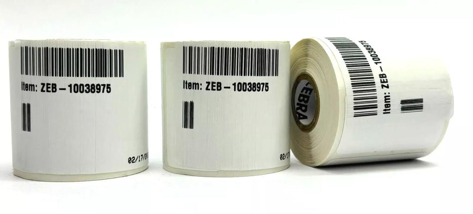 Zebra 1.906" x 1.125" RFID Direct Thermal Labels 10038975 12 Rolls - 300 Labels