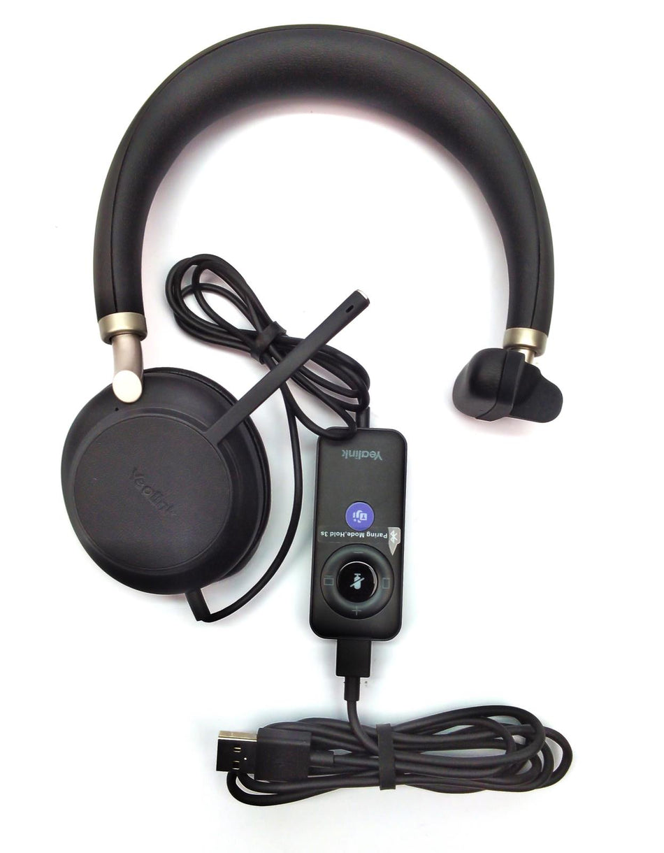 Yealink Headset UH38 Bluetooth USB Wired Teams Certified with Noise-Cancelation