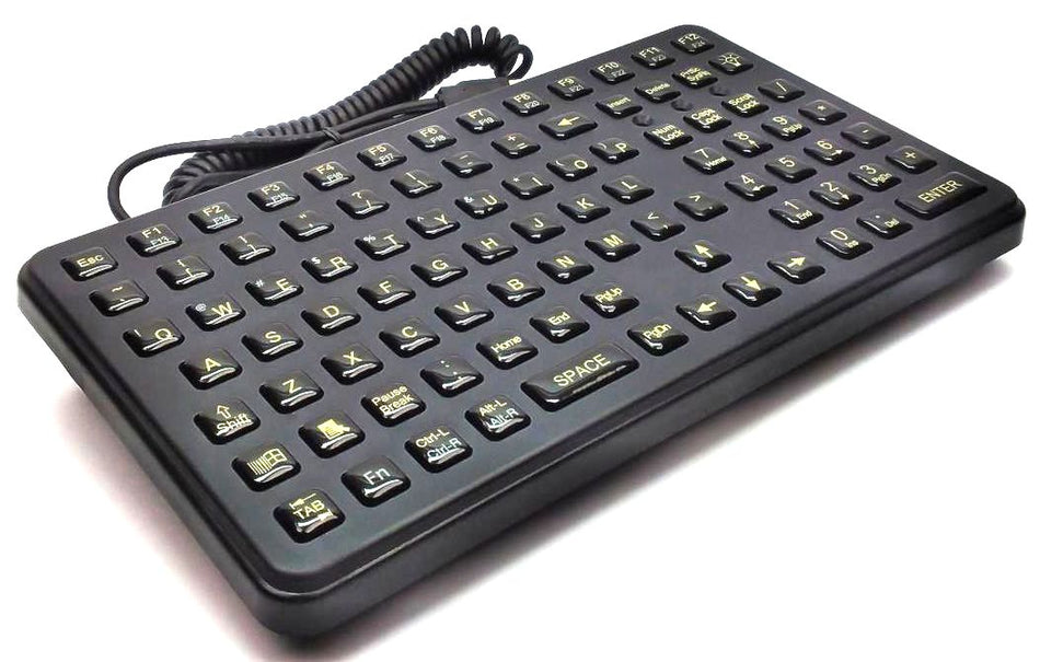 iKey Industrial Rugged Keyboard Backlit Small Footprint Epoxy Keycaps SL-91-USB